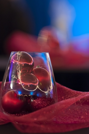 Table center pice with christnas themeの写真素材