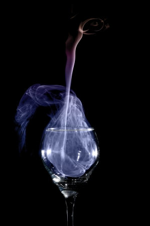 Smoke art capturing incense trail for abstractの写真素材