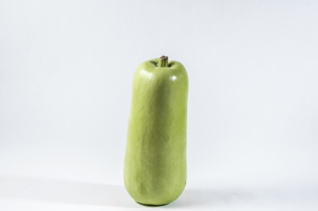BOTTLE GOURD, WHITE PUMPKIN in a white backgroundの写真素材