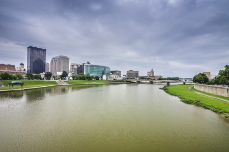 Riverside city skyline of Dayton ohioのeditorial素材