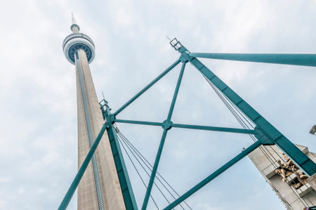 Rod robbie bridge suspension and CN towerのeditorial素材