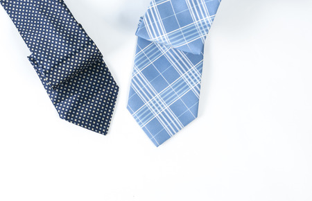 Pair of neck tie on white back groundの写真素材