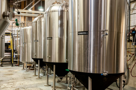 Stainless steel beer making fermenter tank