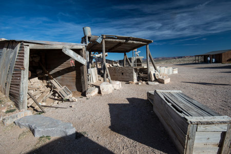 Abandoned old mine shaft in the west