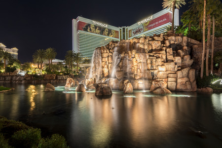 Water feature at theMirage hotel las vegasのeditorial素材