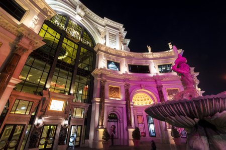 Colorful facade of The Forum shop at Las vegas.のeditorial素材