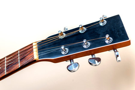 A guitar head stack on a white backgroungの写真素材