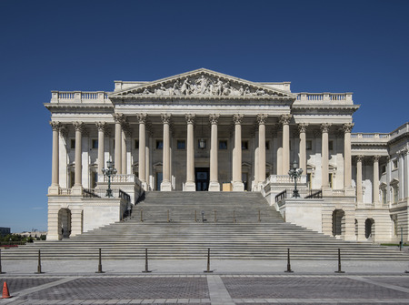 A daytime view of Washington DC capitol hillのeditorial素材