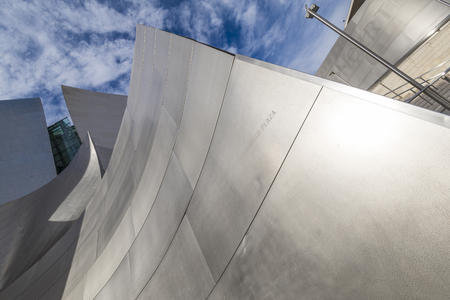 The Walt Disney Concert Hall at 111 South Grand Avenue in Downtown of Los Angeles, California, is the fourth hall of the Los Angeles Music Center and was designed by Frank Gehry. It opened on October 24, 2003.のeditorial素材