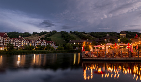 Village of blue mountain resortat Collingwood ontarioの写真素材