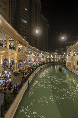 Gondola canal at Venice grand canal mall in Taguig philippinesのeditorial素材