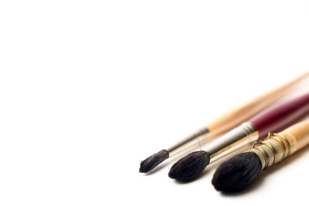 Water color mop brush on a white back ground