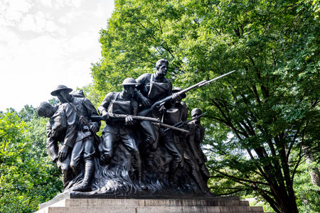 One Hundred Seventh 107th Infantry Memorial at Central park NYC.