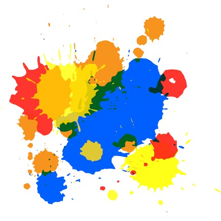 Vector isolated spot blots of different colorsのイラスト素材