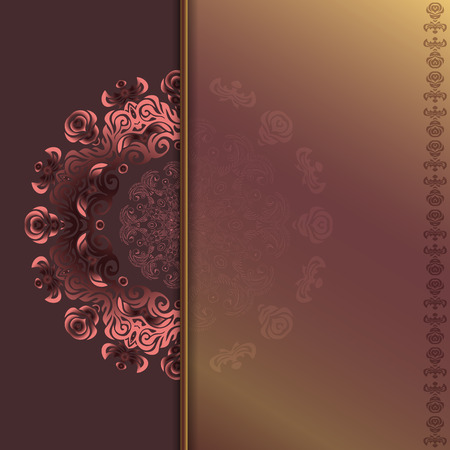 Luxury card with abstract roses pattern. idea for invitationsのイラスト素材