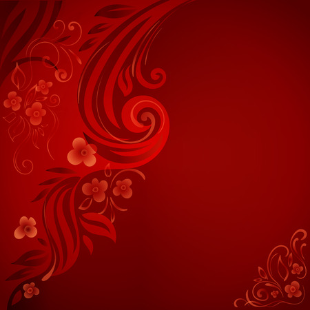 Abstract background with flowers and leaves for invitations and bunnersのイラスト素材