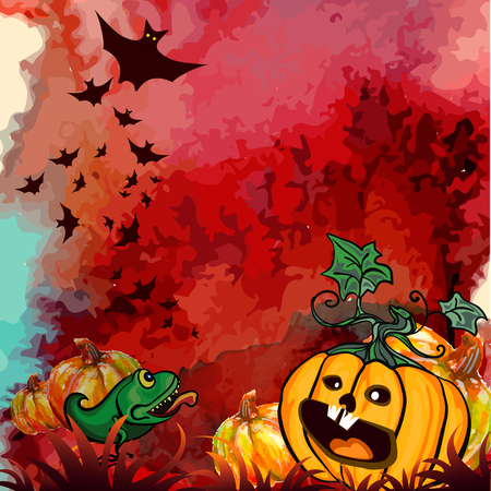Halloween Banner redのイラスト素材