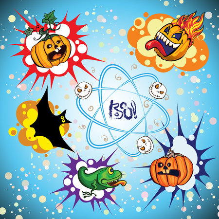 Set of Halloween Speech Bubbleのイラスト素材