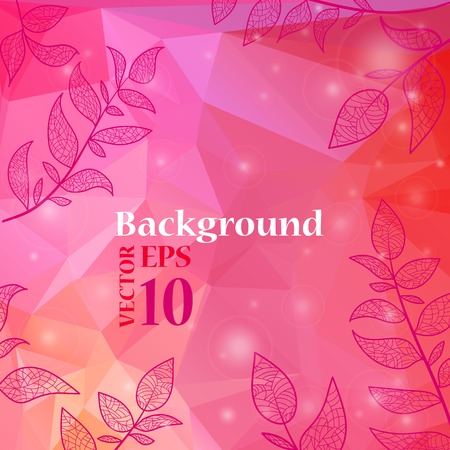 abstract background with branches and leaves for promotion, greeting card or invitation. Vector illustration eps 10のイラスト素材