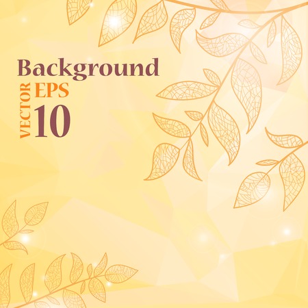 abstract background with branches and leaves for promotion, greeting card or invitation. Vector illustration eps 10のイラスト素材