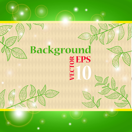 abstract background with branches and leaves for promotion, greeting card or invitation. Vector illustration eps 10のイラスト素材