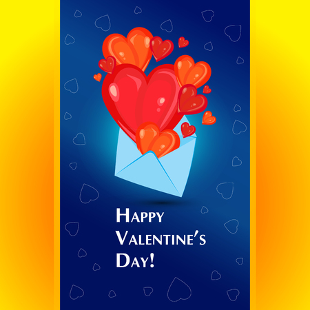 envelope and heartのイラスト素材