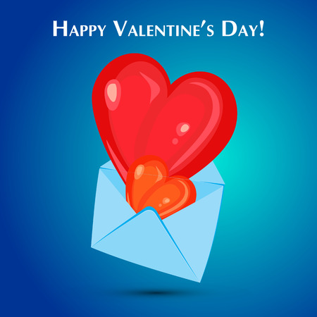 envelope and heartのイラスト素材