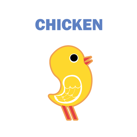 Domestic bird chicken isolatedのイラスト素材