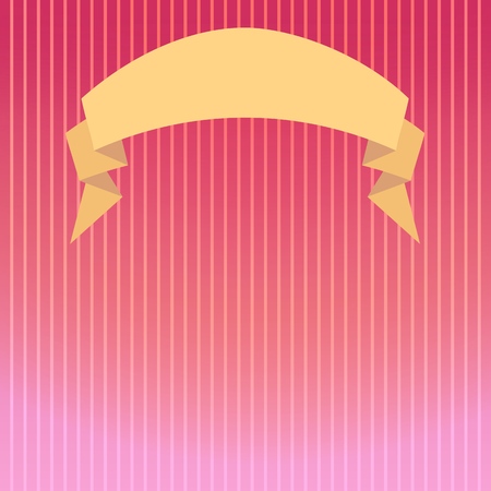 Striped background in pink tones with a backlight beam and a semicircular ribbon for your headline. Can be used for invitations, congratulations, anniversary, promotional offers, web banners, certificates, diplomas and other similar products. Vector image eps10.のイラスト素材