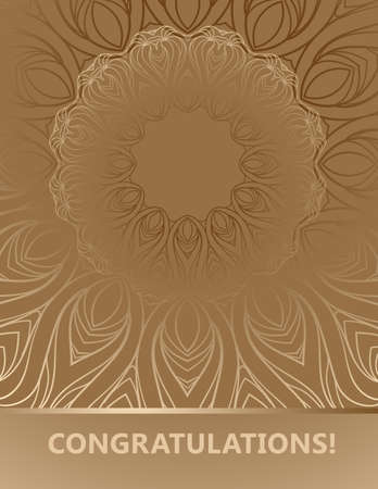 Luxury ornament, rich golden decor, perfect design template.のイラスト素材