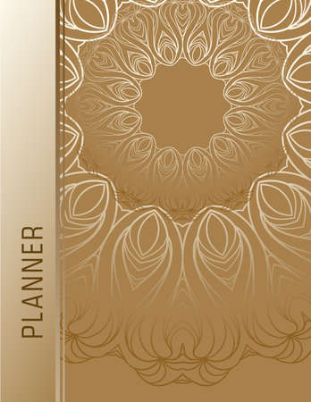 Luxury ornament, rich golden decor, perfect design template.のイラスト素材