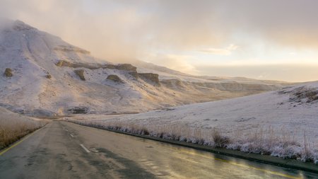 Clarens Snow Sceneの写真素材