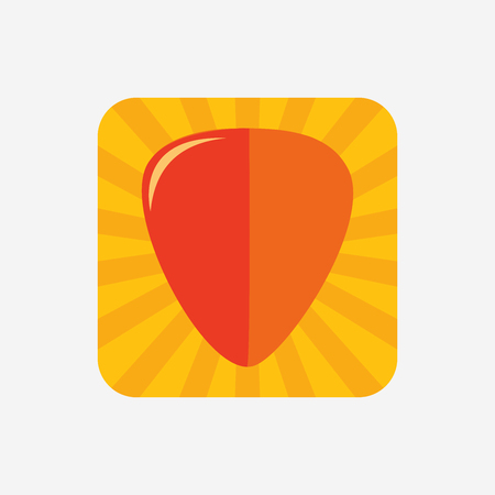 Simple Guitar Picks Logo Icon Vectorのイラスト素材