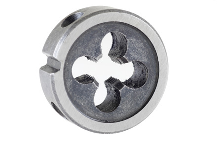 thread cutting die on a white background, closeupの写真素材