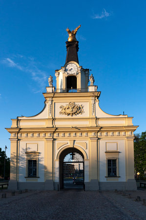 Bialystok Poland 5 June 2016. Architecture. Gate of the Branicki Palace in Bialystok, Poland.のeditorial素材