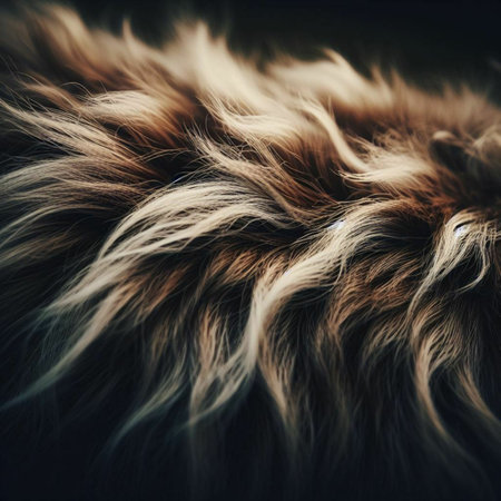 Close-up of fur of a cat. Shallow depth of field.の素材