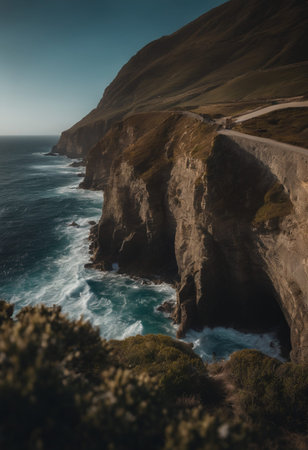Beautiful seascape with cliffsの素材