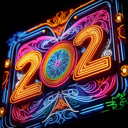 a black background. New Year's Eve.の素材