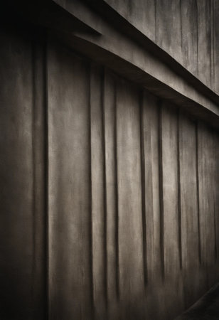 Wooden wall with a dark shadow. Abstract background for design.の素材