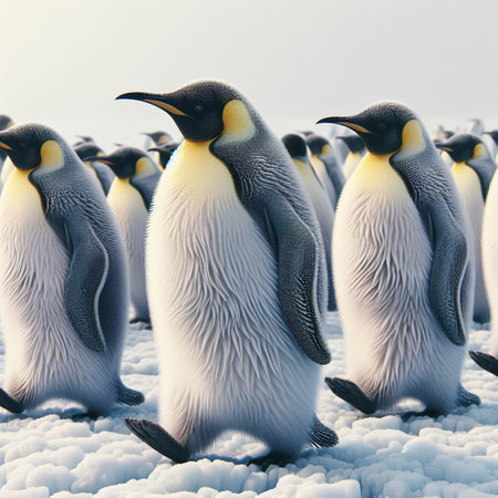 King penguins (Aptenodytes patagonicus) in Antarcticaの素材