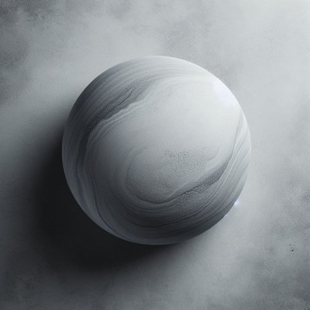 3d render of a planet on the background of a gray wallの素材