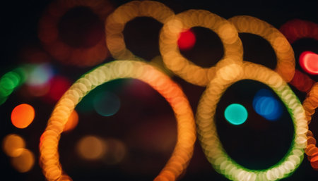 Abstract circular bokeh background of Christmaslight,bokeh backgroundの素材