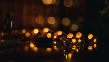 rings on the table with bokeh background.の素材