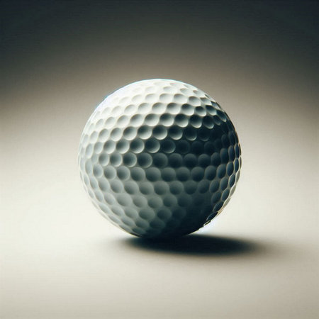 a golf ball in a minimalist, studio-style settingの素材