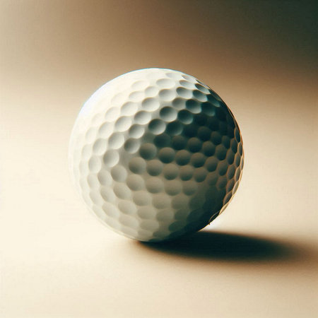 a golf ball in a minimalist, studio-style settingの素材