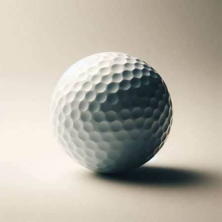 a golf ball in a minimalist, studio-style settingの素材