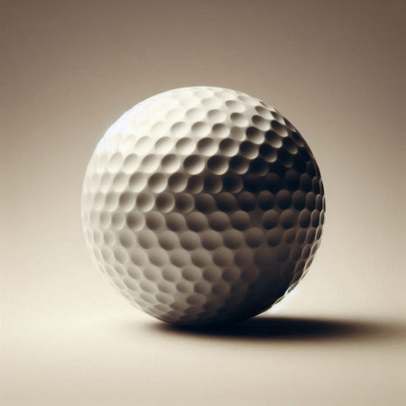 a golf ball in a minimalist, studio-style settingの素材