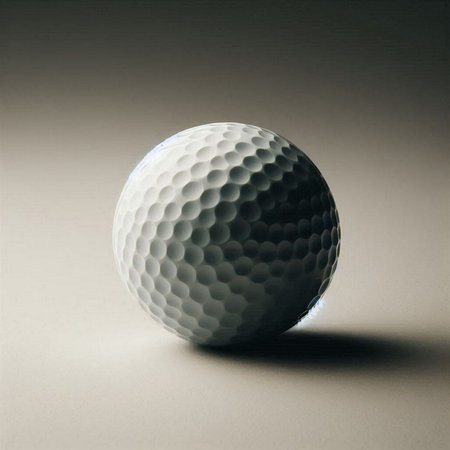 a golf ball in a minimalist, studio-style settingの素材