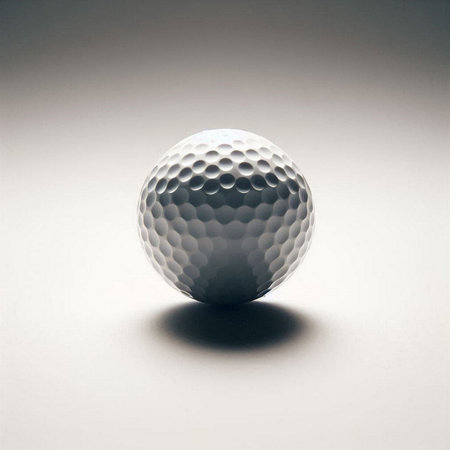 Golf ball on white background. Golf ball on a white backgroundの素材