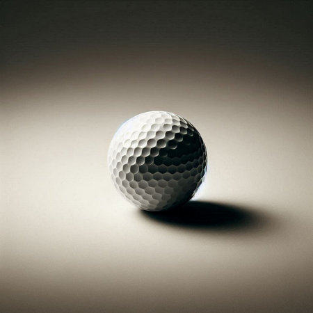 a golf ball in a minimalist, studio-style settingの素材